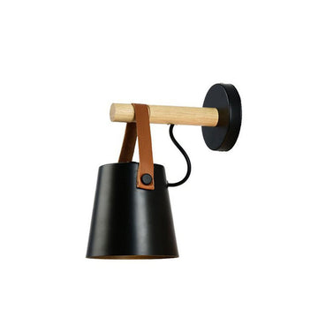 Wood Iron Modern Wall Lamp