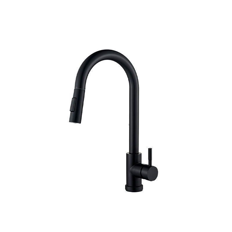 Two Function Single Handle Pull Out Black Kitchen Faucet