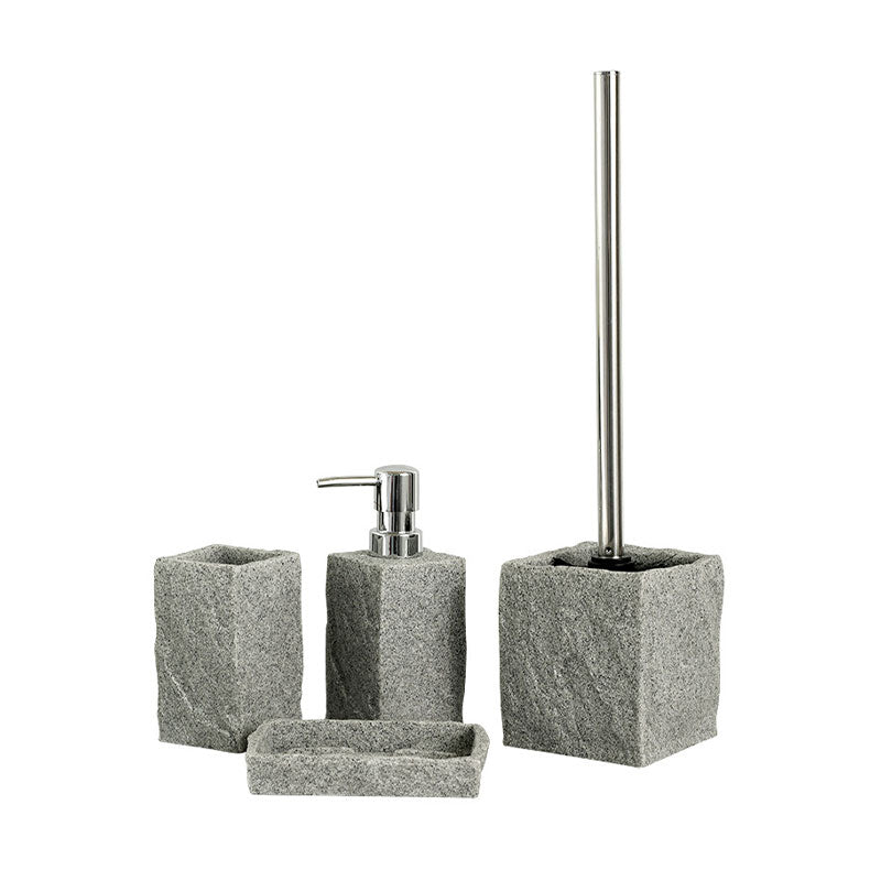 4 Pcs Imitati Granite Bathroom Accessories