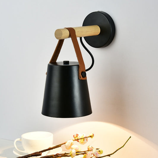 Wood Iron Modern Wall Lamp